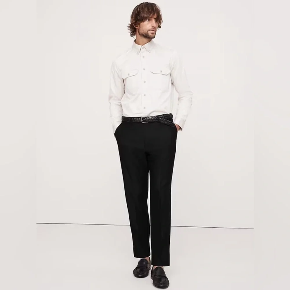 NWT! Banana Republic Black Signature Italian Hopsack Suit Pant - 🩷
